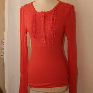 Free people "thermal" shirt with beautiful buttons